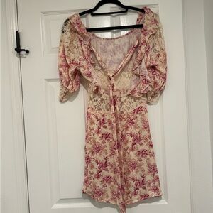 Free people floral mini dress